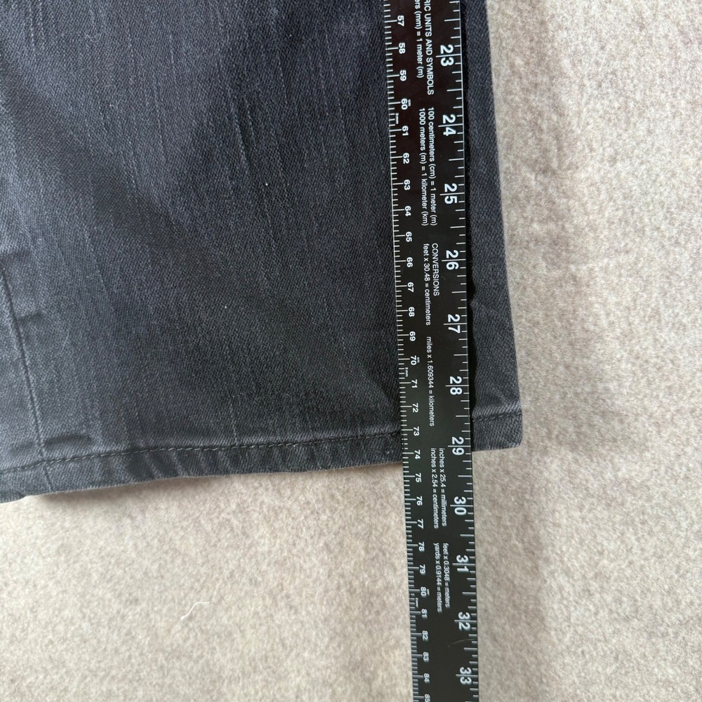 Levi 559 Relaxed Straight Jeans W42 L30 Black Faded Denim Pants 00559-0239 - Picture 7 of 9